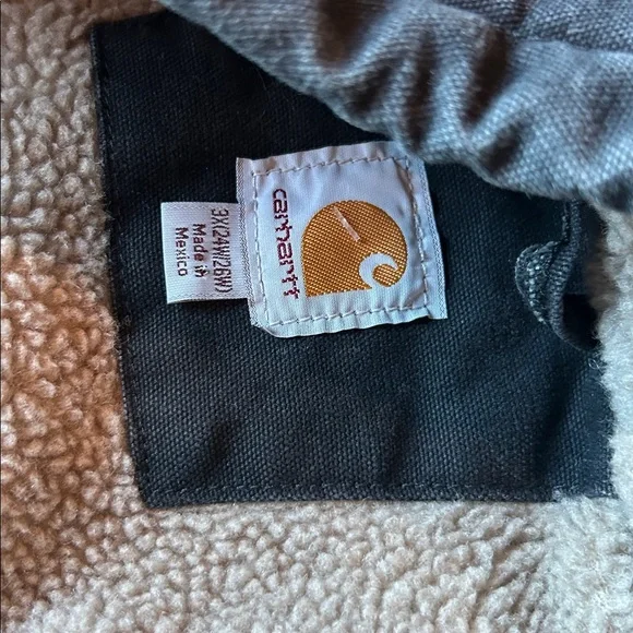 Carhartt Men Jacket Rare Vintage Duck Canvas Sherpa Zip Jacket Size 3XL - Picture 5 of 10